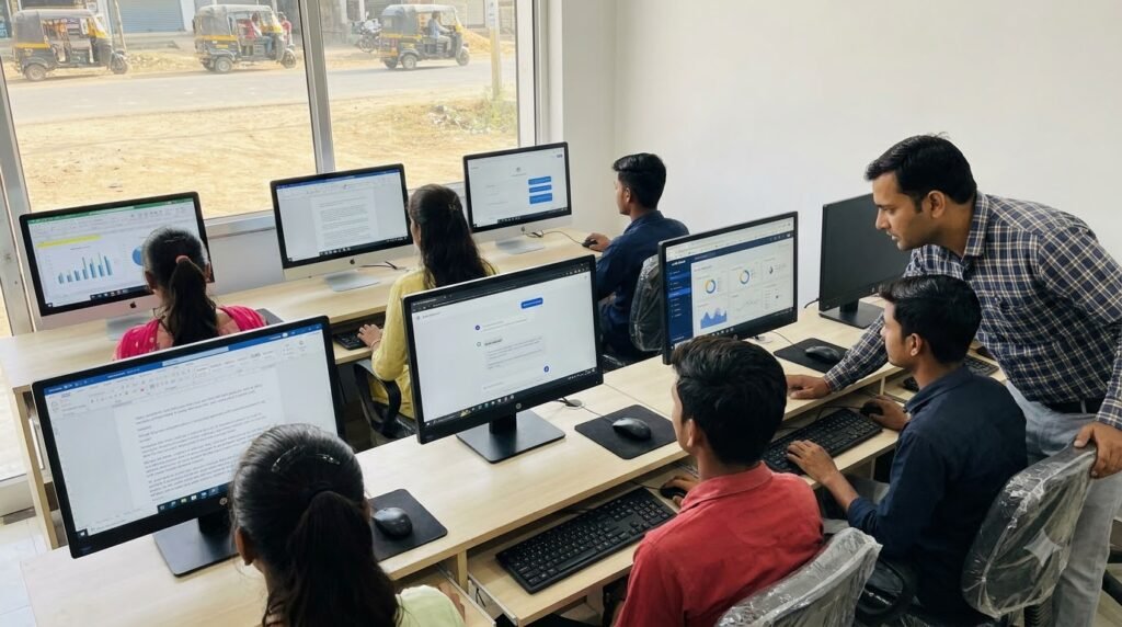 Basic computer course with ai in ganj basoda